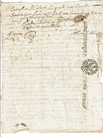 1679 - Document Manuscrit - Cachet Généralité D'Alençon - Taxe De "Six Deniers Pour Quart" (1/4 De Feuille)" - Seals Of Generality