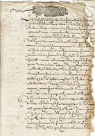 1702 - Document Manuscrit - Cachet Généralité De Paris - Taxe "Moyen Papier - Deux Sols Le Feuille" - (2 Pages) - Algemene Zegels