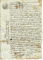 1824 - Acte Notarial - Cachet "2/5 EN SUS-LOI DE 1816"- Cachet 25c- Cachet à Sec "TIMBRE ROYAL"- Filigrane TIMBRE ROYAL - Manuscripten