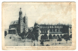Krakow Hall Au Draps Et Eglise With Good Stamp 1932 - Poland