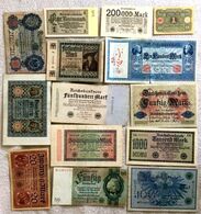 Lot 14 Alte Banknoten Konvolut Deutschland Germany Erhaltung II-III - Collections