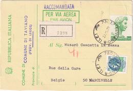 Italy - Raccomandata - Registered Mail - Comune Di Taviano - Cartas & Documentos