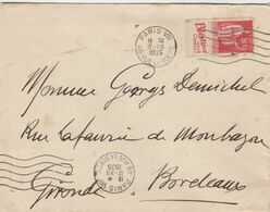 PAIX 50C PUB BLEDINE TYPE IIA - SUR LETTRE PARIS 12/12/1935 POUR BORDEAUX - Briefe U. Dokumente