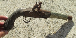 Ancien Pistolet à Silex De Décoration - Marococain Oriental - Sammlerwaffen