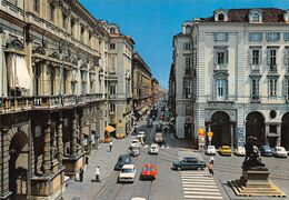 01899 "TORINO - IL PALAZZO DEL COMUNE - LA PIAZZETTA E VIA MILANO" ANIMATA, AUTO.  CART  NON SPED - Autres Monuments, édifices