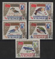 Yemen - N°183 à 186 + PA 48 - Faune - Oiseaux - Cote 7.50€ - Obliteres - Yémen