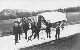 Carte Photo Envoyée De Bière à Bière 1906 - Roulotte - Attelage - District D'Aubonne - Bière