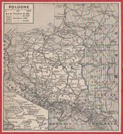Pologne. Carte Avec Les Frontières De 1945, De 1939. Les Territoires Cédés Et Acquis. Larousse 1954. - Documents Historiques