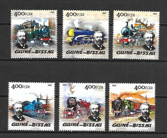 Guinea Bissau 2005 Steam Trains - Jules Verne MNH (D1570) - Eisenbahnen