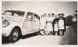 Photo Famille Avec  Voiture  Format 11/6 - Automobile