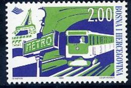 BOSNIA & HERCEGOVINA (Sarajevo) 1998 Metro Railway MNH / **.  Michel 145 - Bosnien-Herzegowina