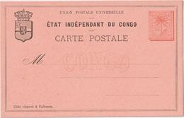 Stamped Stationery - Etat Independant Du Congo - Interi Postali