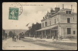 CPA Montbard ( 21 ) - La Gare - Circulée - Aignay Le Duc