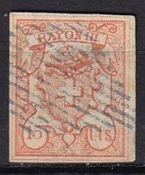 SUISSE- 15 Cts. RAYON III Oblitéré FAUX - 1843-1852 Federal & Cantonal Stamps