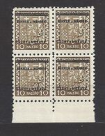 Bohemia & Moravia 1939 MNH ** Mi 2 Sc 2 Stamps Of CSR Overprinted In " BÖHMEN U. MAHREN " Block Of Four. - Unused Stamps