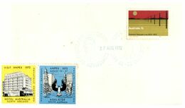 (O 4) Australia - Overland Telegraph (2 Covers) 1972 (1 With ANPEX 72 Vignettes) - Sonstige & Ohne Zuordnung