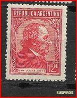 ARGENTINA 1935 Argentini Famosi    BARTOLOME MITRE PRESIDENT ** - Ongebruikt