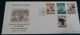 RWANDA 1978 FDC 10th Anniversary Of Rwanda Boy Scouts. - 1970-1979