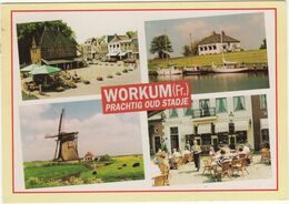 Workum (Fr.) - 'Prachtig Oud Stadje': Windmolen 'De Nijlânnermole' Met Molenaarshuis, Café-restaurant Terras - Workum