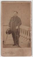 CDV Photo Originale XIXème Homme Chapeau Haut De Forme Canne Par Collard Cdv2990 - Oud (voor 1900)