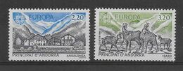 ANDORRE - EUROPA 1986 YVERT N° 348/349 ** MNH - COTE = 9 EUR. - NATURE / ANIMAUX - Ongebruikt