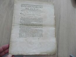 Révolution Département De Paris 15/03/1792 Extraits Registres Du Directoire 42 Mouillures - Decretos & Leyes