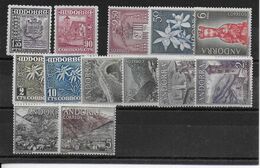 ANDORRE ESPAGNOL - YVERT 43A + 43C + 48+50+53/60 * MLH - COTE = 24.5 - Unused Stamps