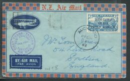 NOUVELLE ZELANDE - PA N° 5 / 1er. VOL AUCKLAND - SYDNEY LE 17/2/1934 ( VOL MULLER N° 130) - TB & RARE - Briefe U. Dokumente