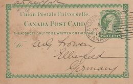 Canada Entier Postal Pour L'Allemagne 1919 - 1903-1954 Kings