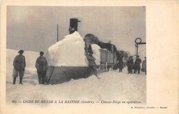 48-LIGNE DE MENDE A LA BASTIDE- CHASSE-NEIGE EN OPERATION - Autres & Non Classés