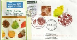 Greetings Automn 2020 ! Letter From Tokyo, Sent During Lockdown COVID19 Andorra, With Arrival Sticker STAY AT HOME - Storia Postale