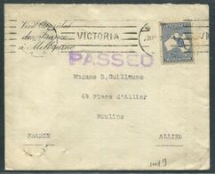 AUSTRALIE - N° 4 / LETTRE AVEC O.M. DE MELBOURNE LE 27/2/1917 POUR LA FRANCE AVEC CENSURE - B - Covers & Documents