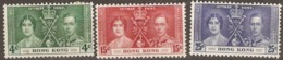 Hong Kong  1937   SG 137-9  Coronation   Mounted Mint - Ungebraucht