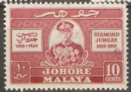 Malaya  Johore  1955   SG 153 Diamond Jubilee   Mounted Mint - Johore