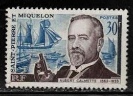 ST PIERRE & MIQUELON Scott # 366 Used - Albert Calmette - Usados