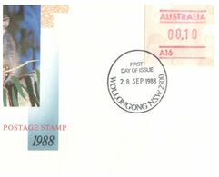 (O 7) Australia (5 Covers) Vending Machine Postage Stamp 1988 (value 0.10 To 0,14 Cents) Possum - Autres & Non Classés