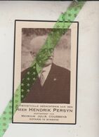 Hendrik Persyn-Coussens, Wingene 1857, 1933. Notaris; Foto - Todesanzeige
