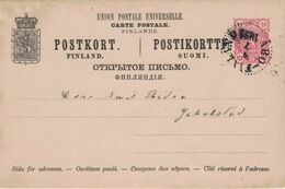 Ganzsache Abo Nach Jakobstad (rsA) 1891 - Lettres & Documents