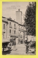 DD / 34 HÉRAULT / PAULHAN / LA PLACE ET LA TOUR DE L'HORLOGE / ANIMÉE - Paulhan