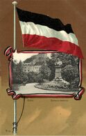 GREIZ, Bismarck-Denkmal, Deutsche Flagge (1900s) AK - Greiz