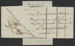 Précurseur - Double Bandelette Expédié Du Bourgmestre De Nieuport + Obl Linéaire NIEUWPOORT > Bourgmestre De Waarschoot - 1794-1814 (French Period)