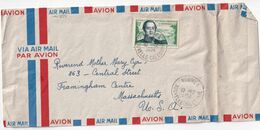 NOUVELLE-CALEDONIE 1954 PLI AERIEN DE NOUMEA - Cartas & Documentos