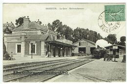 CPA - 76 - BARENTIN - La Gare - Embranchement - Locomotive - Train Vapeur - Transport - Barentin