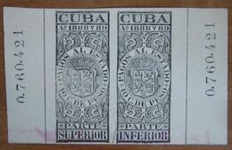 1888 1889 CUBA Fiscali Segnatasse Tax Pagos Al Estado 10 Ctv Superior/Inferior - Usato - Portomarken