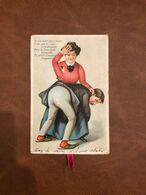 CPA Carte Postale Ancienne à Système * Illustrateur * LA FESSEE * La Fessée ! * Femme Homme - Cartoline Con Meccanismi