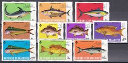 Malediven Maldives 1973 - Mi.Nr. 442 - 451 - Postfrisch MNH - Tiere Animals Fische Fishes - Poissons
