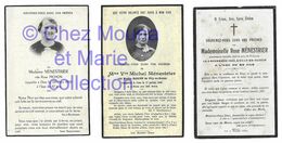 ROSE MENESTRIER DCD 1923 82 ANS NEE BLONDON DE VILLY EN AUXOIS DECEDEE 1946 39 ANS PICHON DCD 1955 47 ANS AVIS DE DECES - Obituary Notices