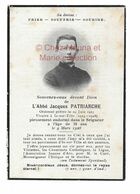 ABBE JACQUES PATRIARCHE VICAIRE IS SUR TILLE DCD 1928 32 ANS - AVIS DE DECES - Todesanzeige