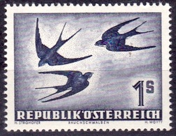 Austria Autriche Österreich 1953: Rauchschwalbe (hirundo Rustica) Michel-No. 984 ** Postfrisch MNH (Michel 20.00 Euro) - Hirondelles