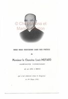 CHANOINE LOUIS MUYARD CURE DOYEN D ETREPIGNEY NE EN 1894 A ONOZ DCD 1965 - AVIS DE DECES - Avvisi Di Necrologio